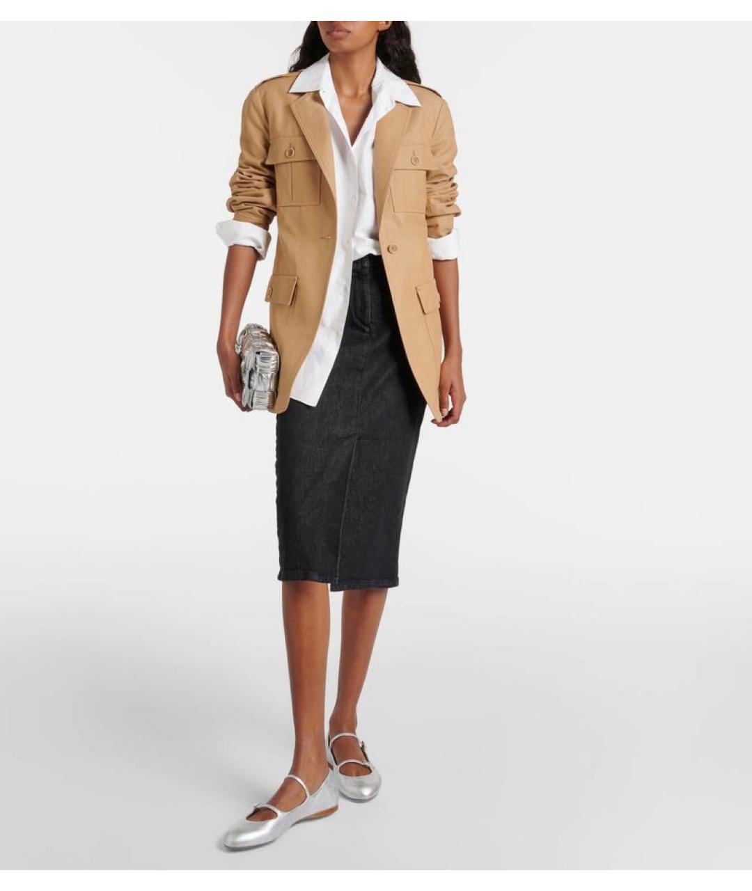 MAX MARA Серебряные кожаные балетки, фото 5