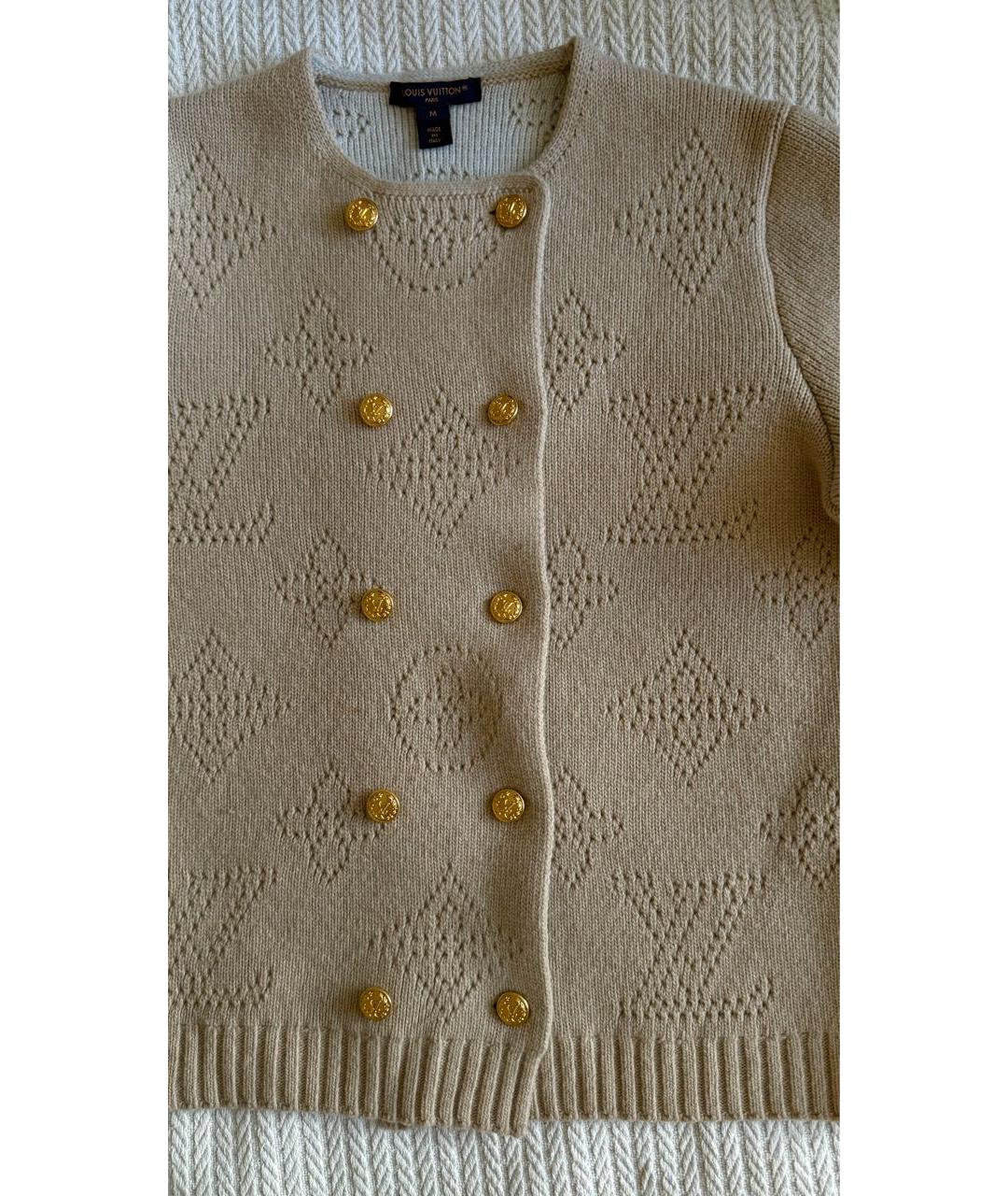 LOUIS VUITTON Бежевый шерстяной кардиган, фото 3