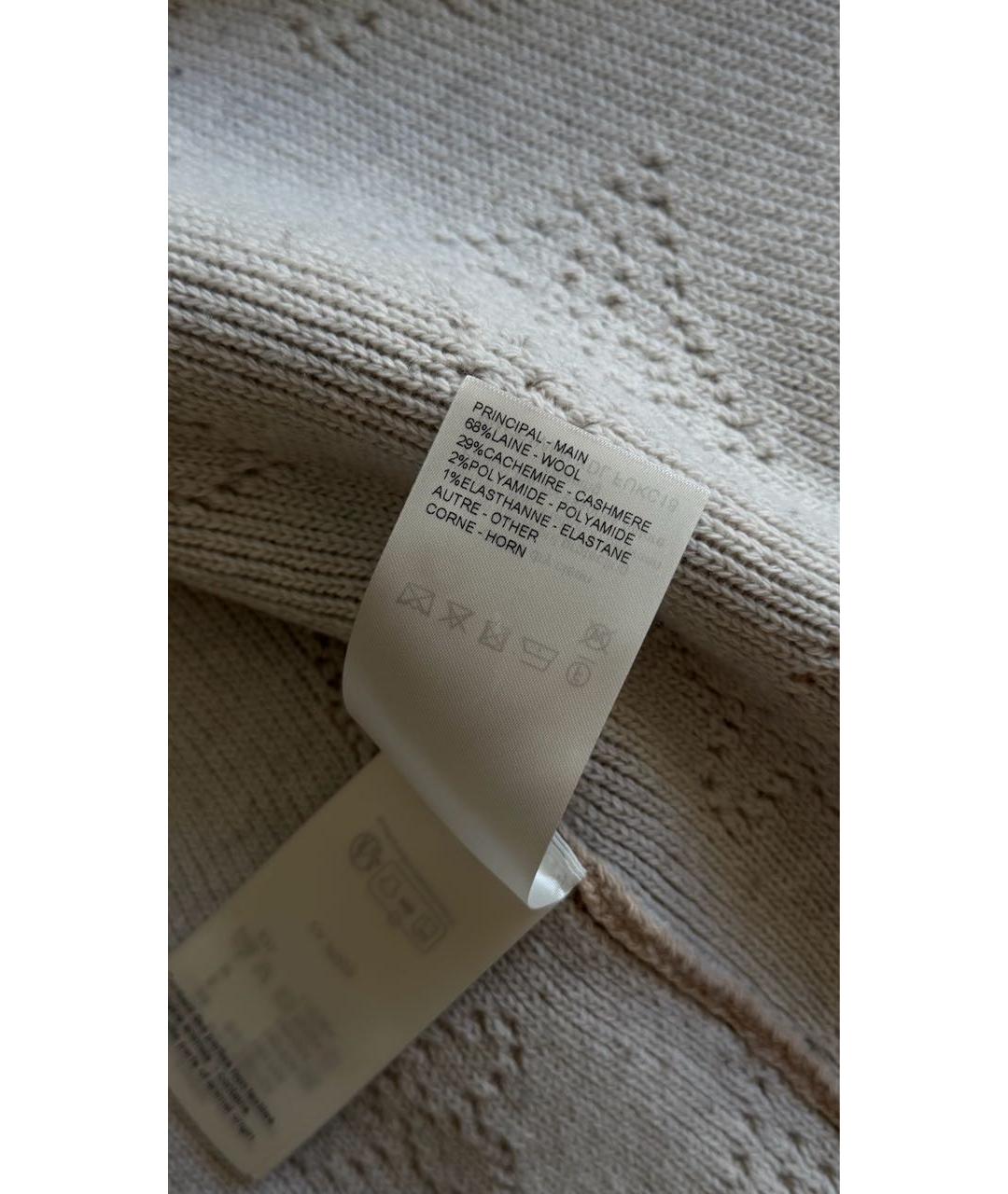 LOUIS VUITTON Бежевый шерстяной кардиган, фото 6