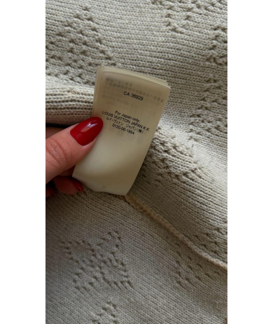 LOUIS VUITTON Бежевый шерстяной кардиган, фото 5