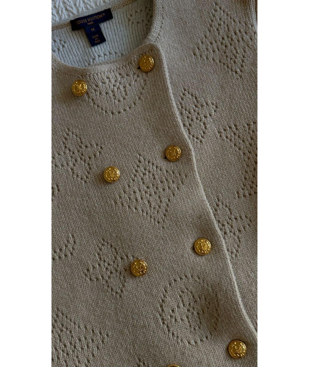 LOUIS VUITTON Бежевый шерстяной кардиган, фото 4