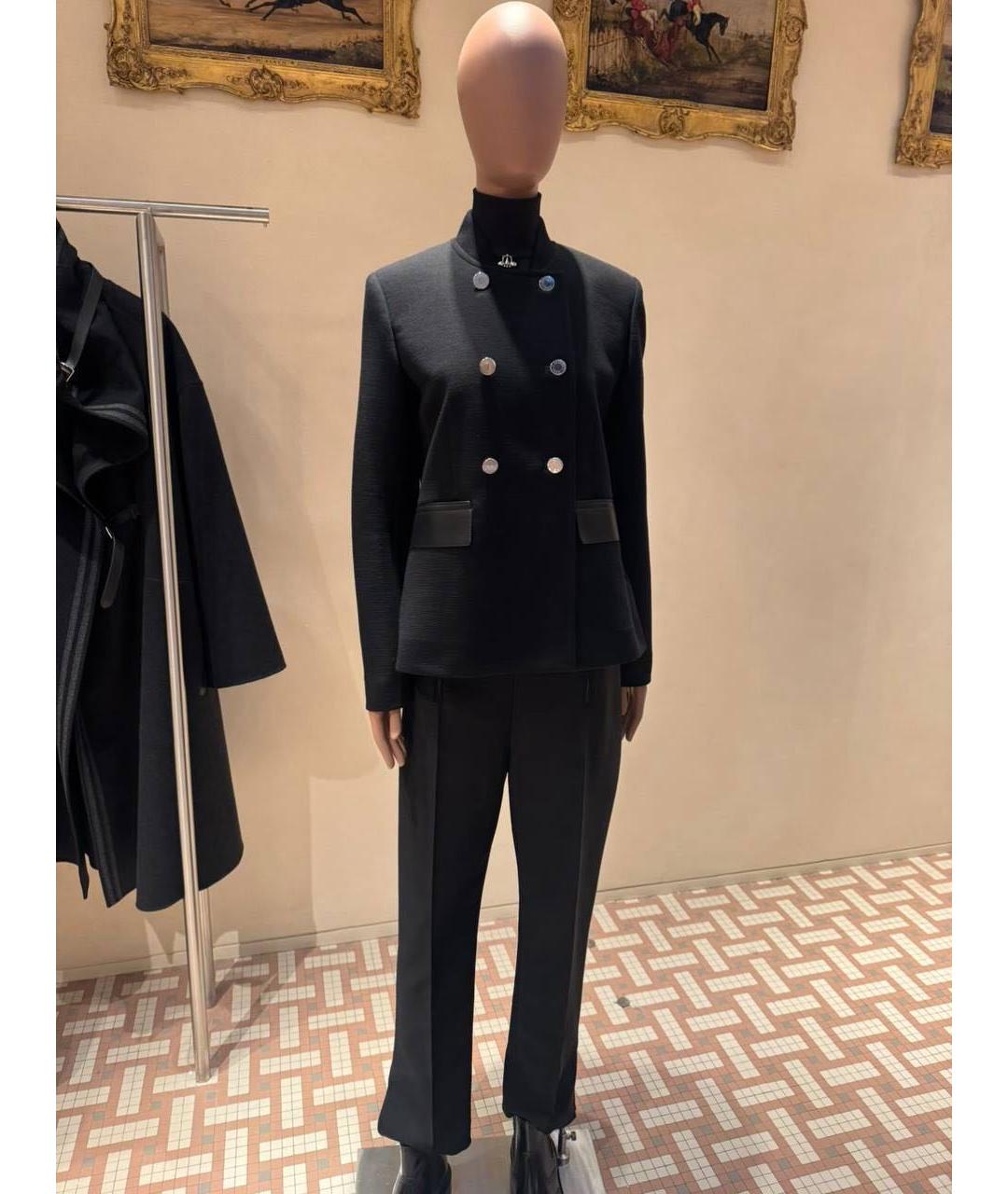 HERMES Черный шерстяной жакет/пиджак, фото 6