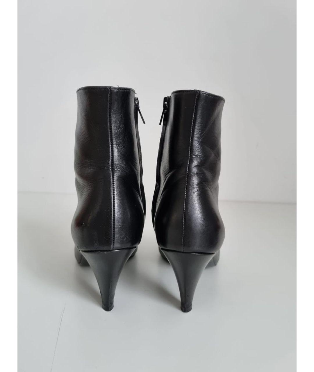 CELINE Черные кожаные ботильоны, фото 4