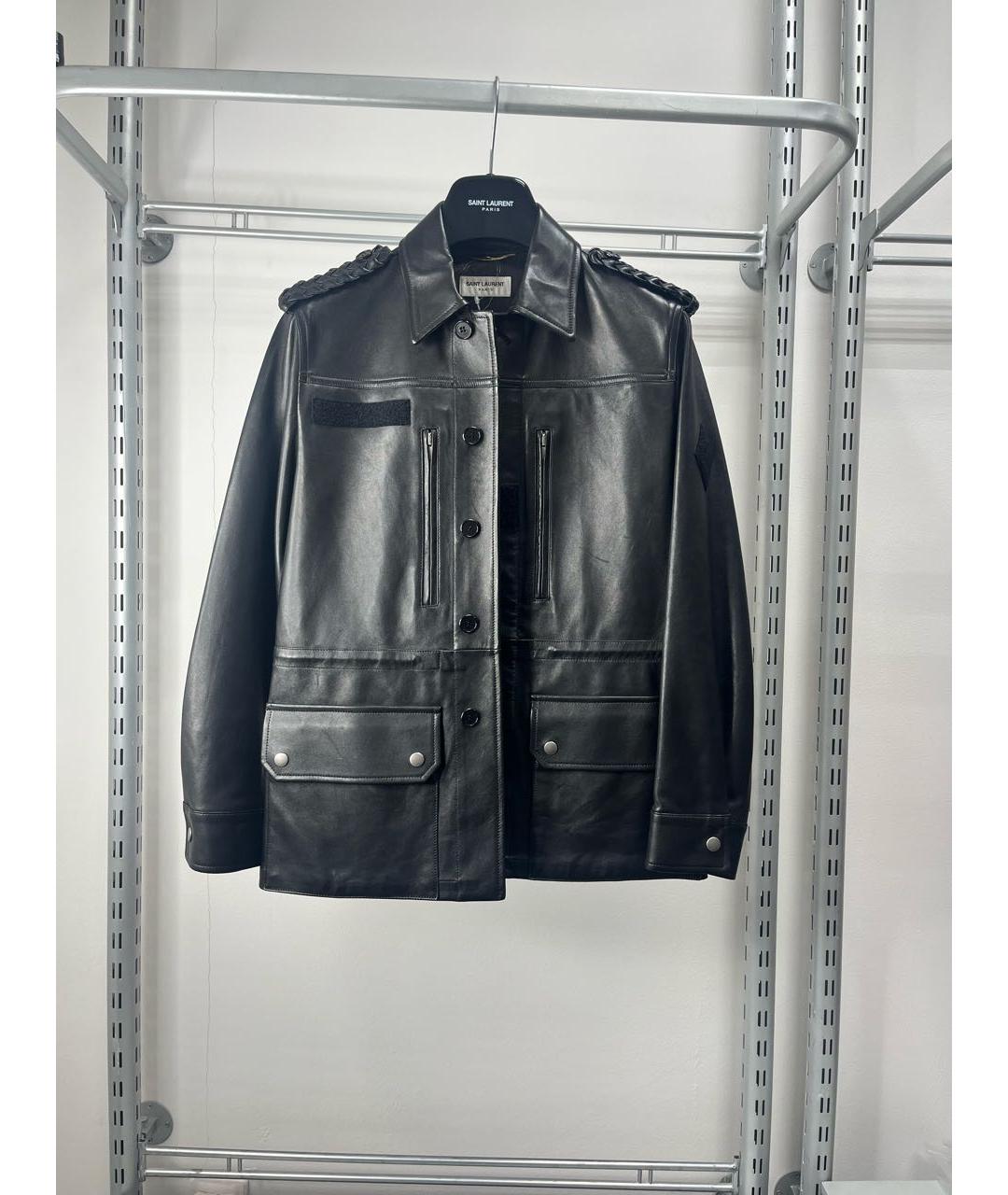 SAINT LAURENT Черная кожаная куртка, фото 7