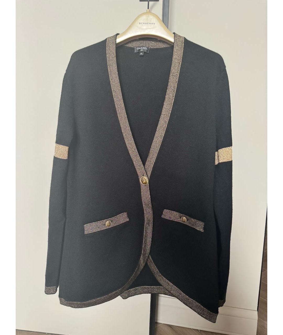 CHANEL Черный кашемировый жакет/пиджак, фото 9