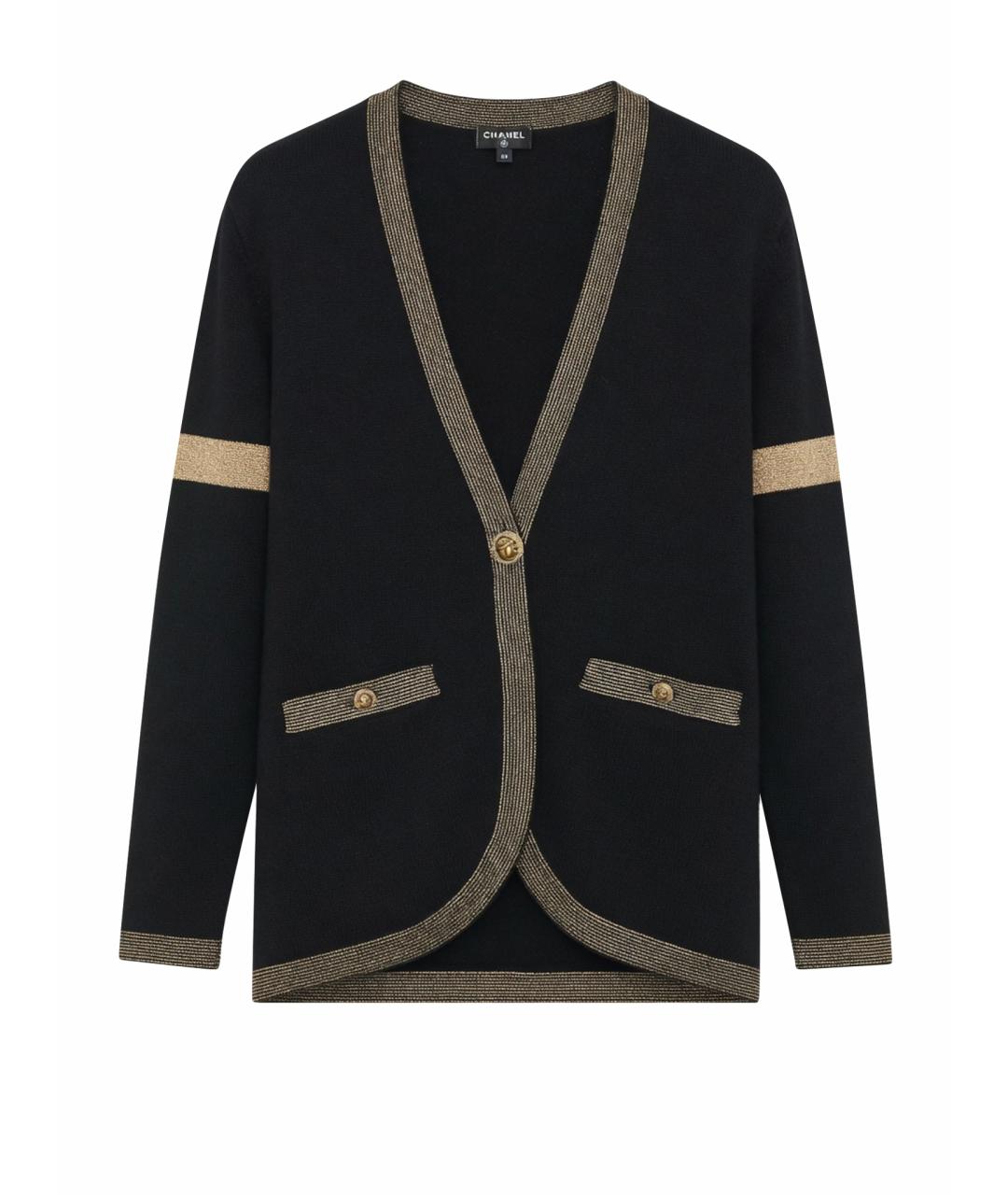 CHANEL Черный кашемировый жакет/пиджак, фото 1