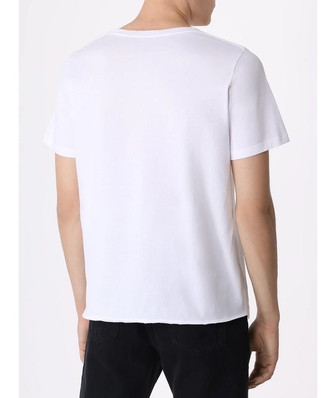 SAINT LAURENT Белая хлопковая футболка, фото 2