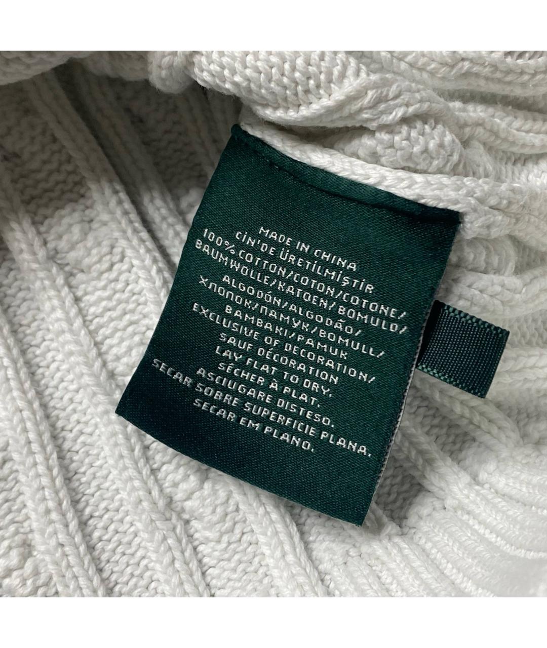 RALPH LAUREN Белый хлопковый джемпер / свитер, фото 6