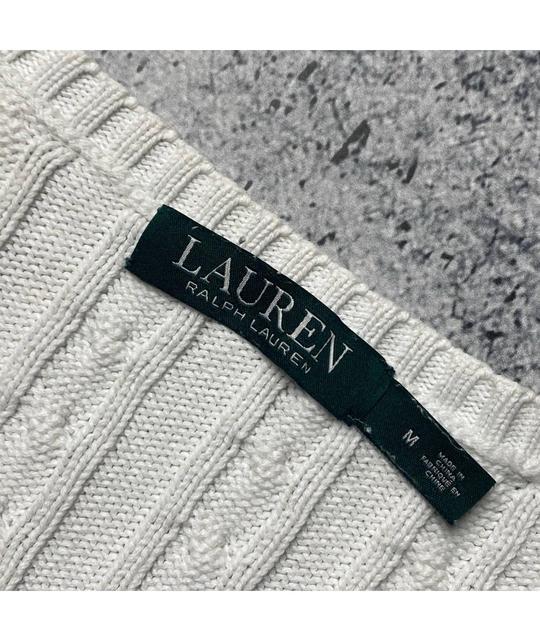 RALPH LAUREN Белый хлопковый джемпер / свитер, фото 5