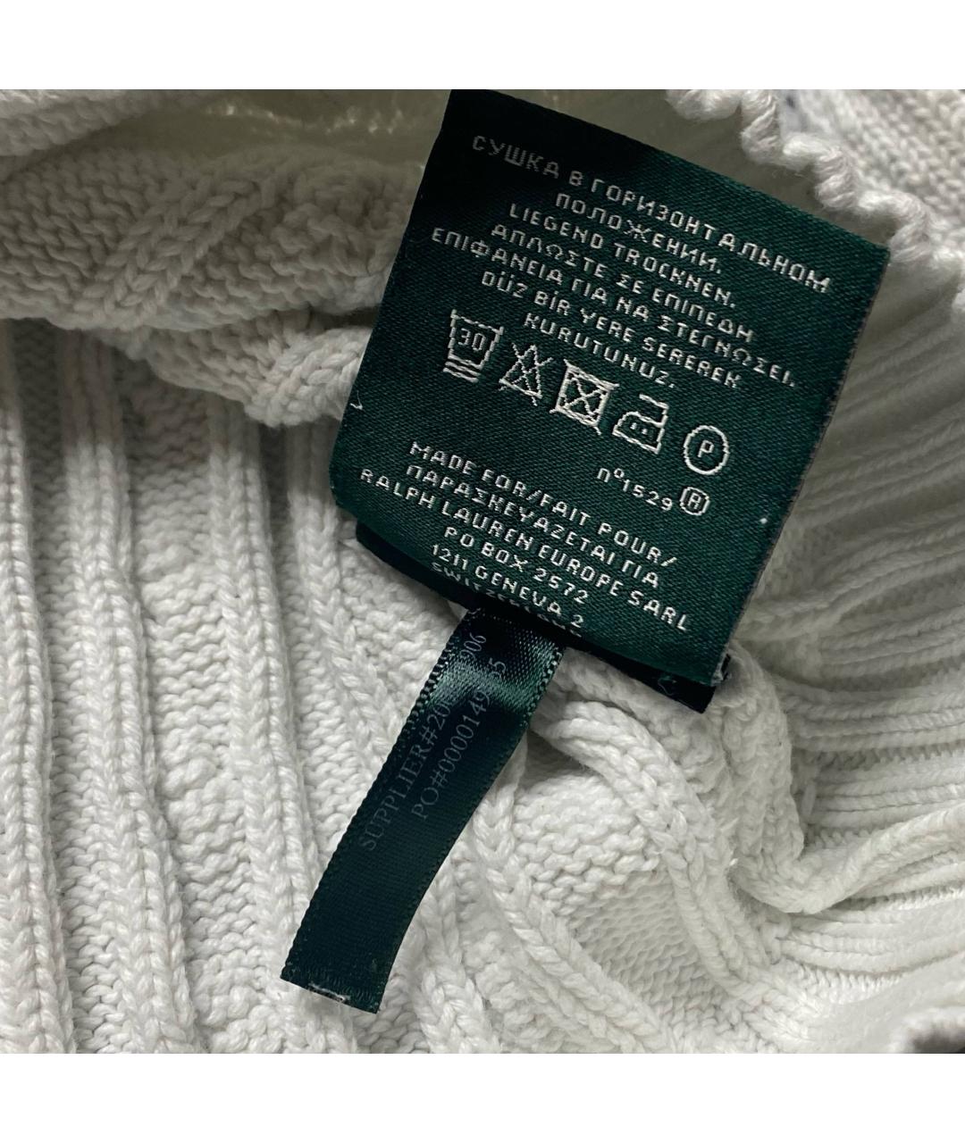 RALPH LAUREN Белый хлопковый джемпер / свитер, фото 7