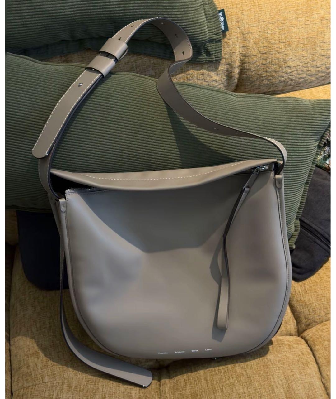 PROENZA SCHOULER Серая кожаная сумка через плечо, фото 3