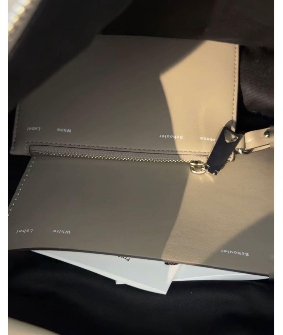 PROENZA SCHOULER Серая кожаная сумка через плечо, фото 4