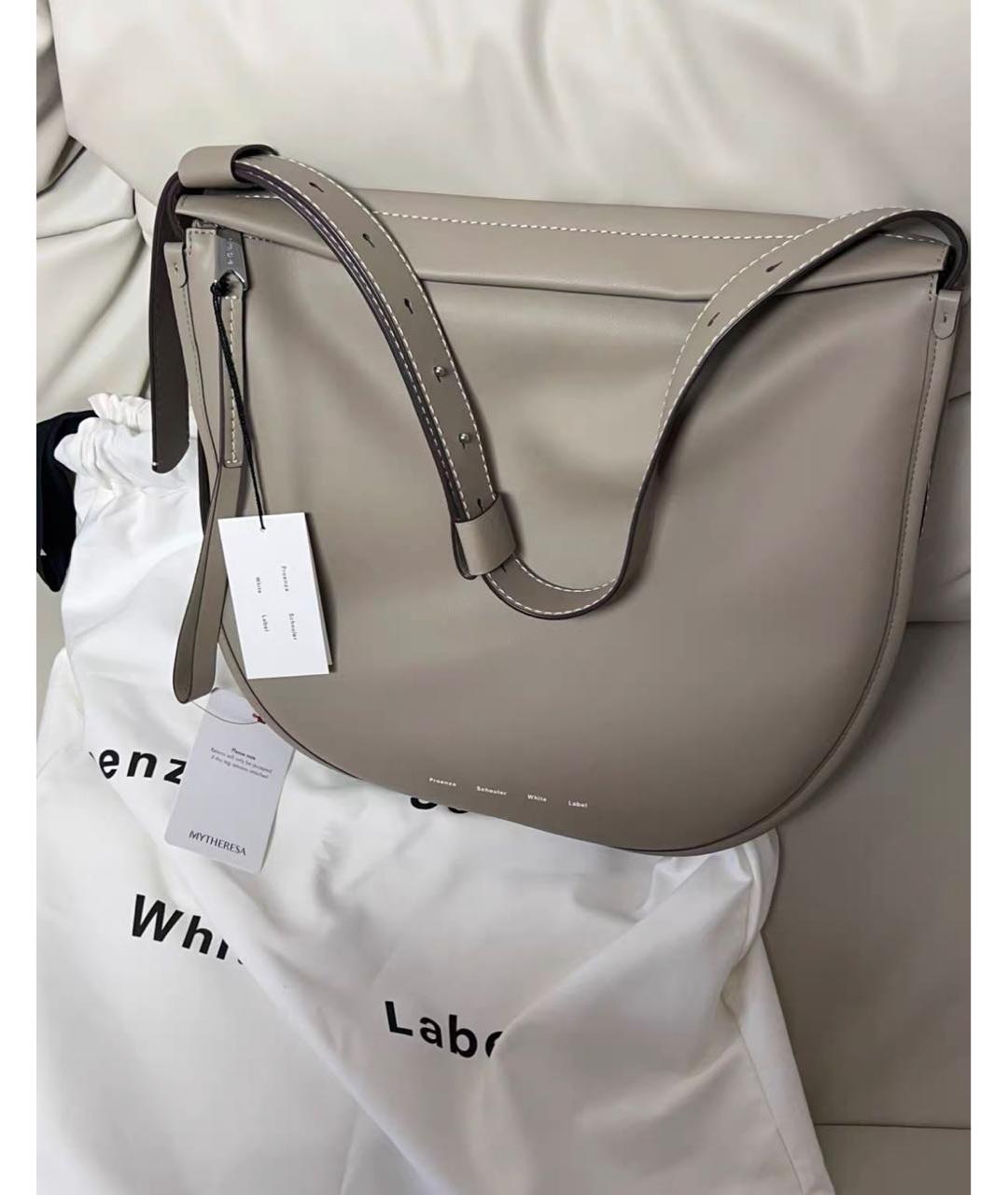 PROENZA SCHOULER Серая кожаная сумка через плечо, фото 9