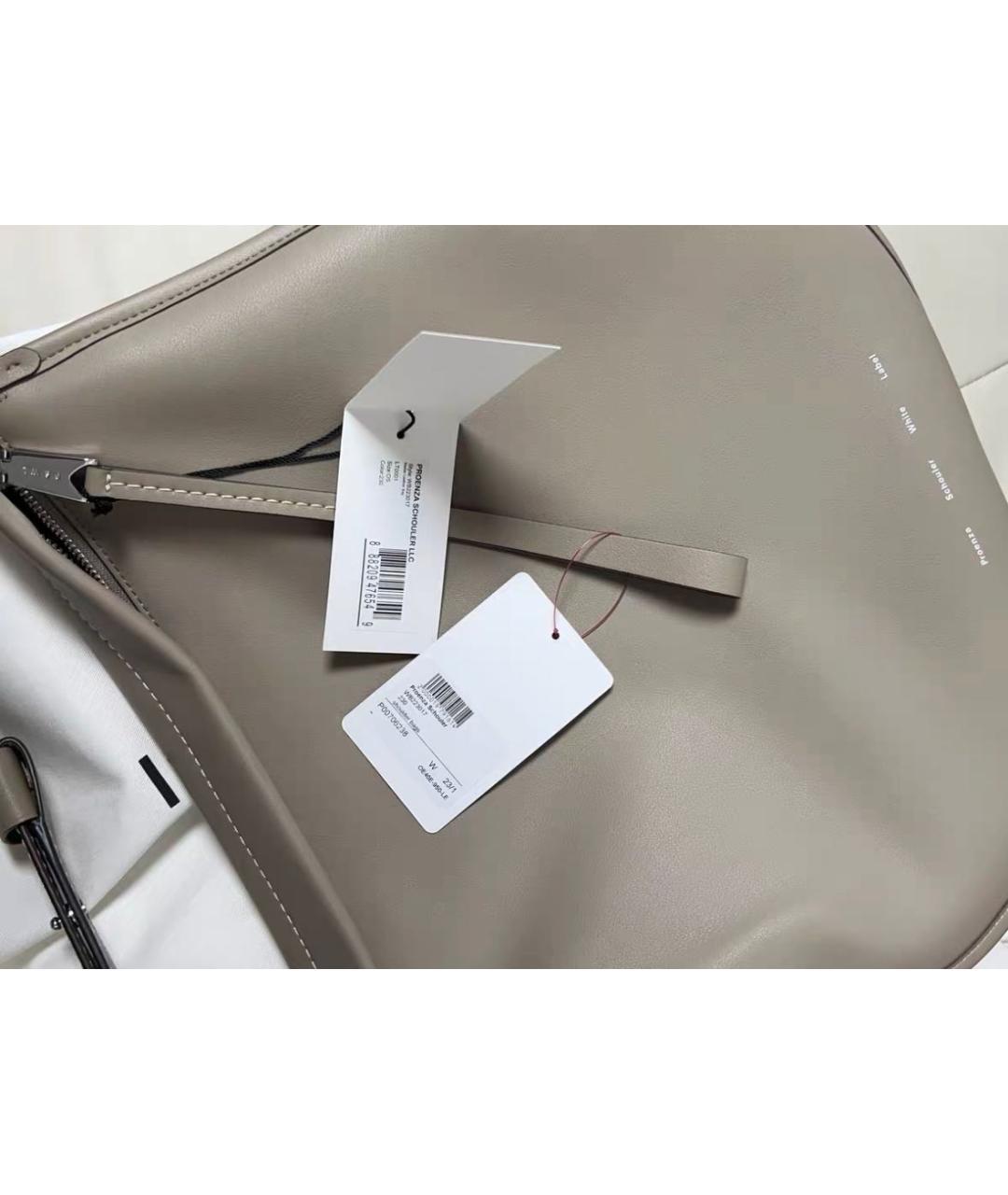 PROENZA SCHOULER Серая кожаная сумка через плечо, фото 7