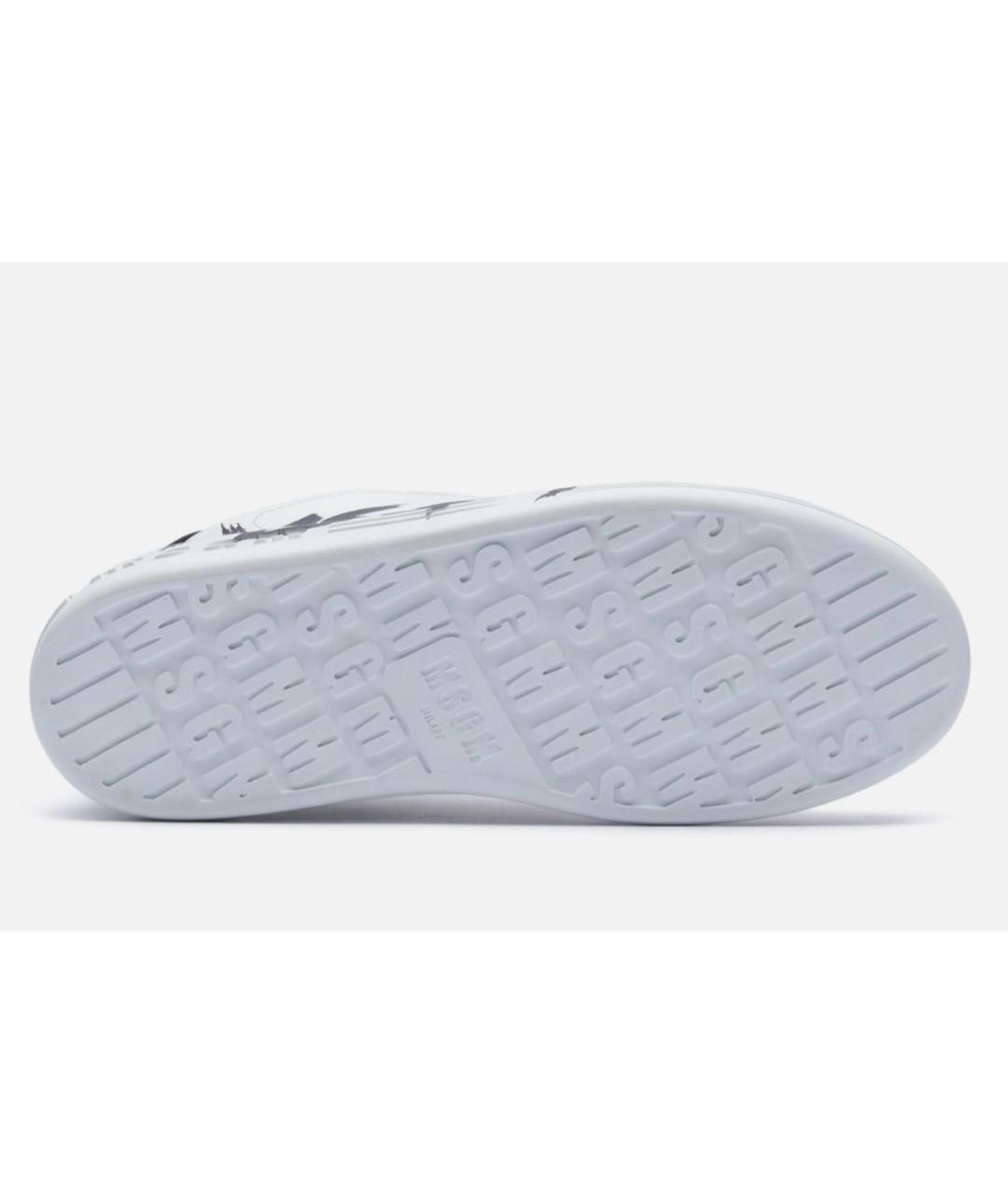 MSGM Белые кожаные кеды, фото 6