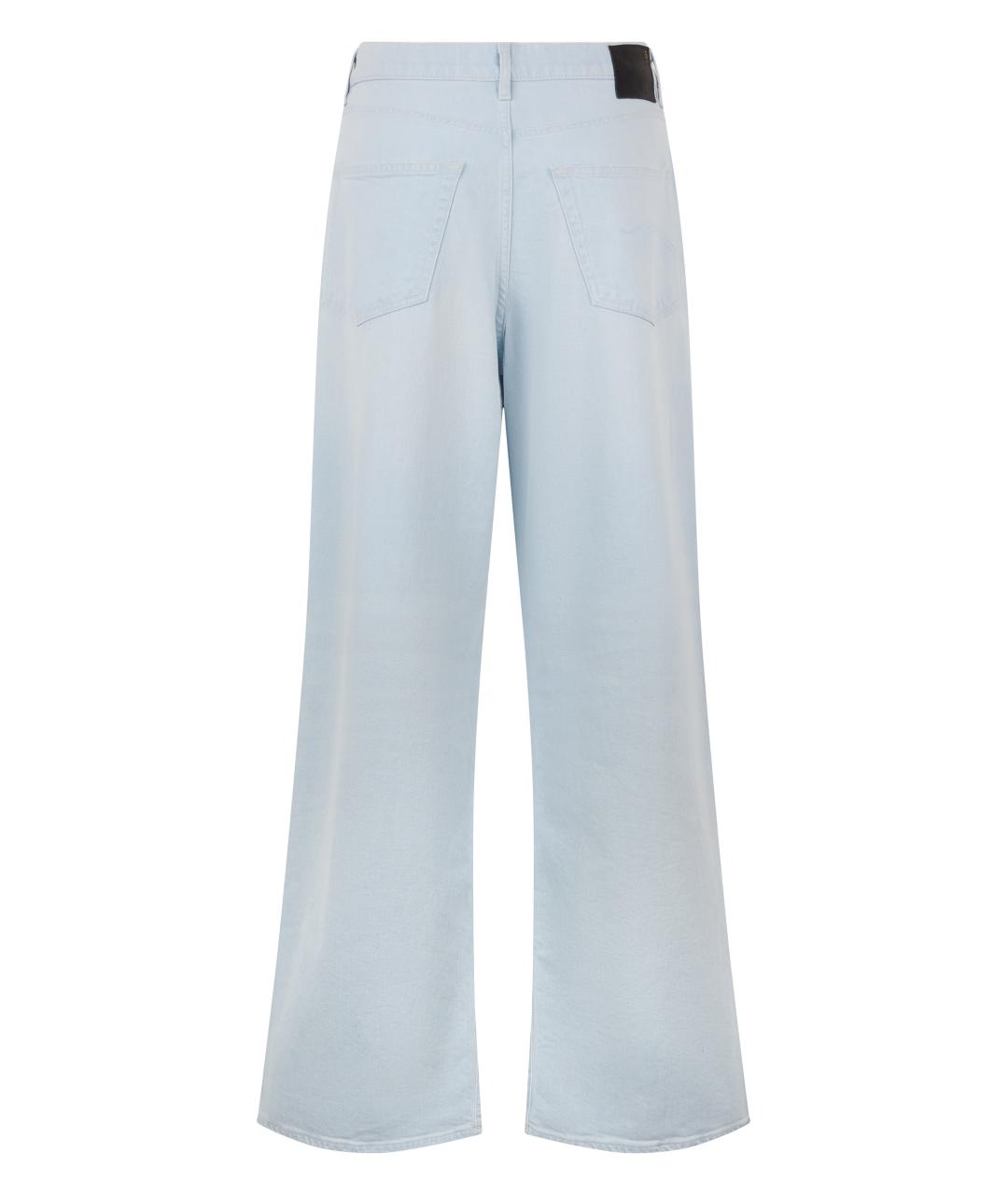 R13 Голубые хлопковые джинсы клеш, фото 2