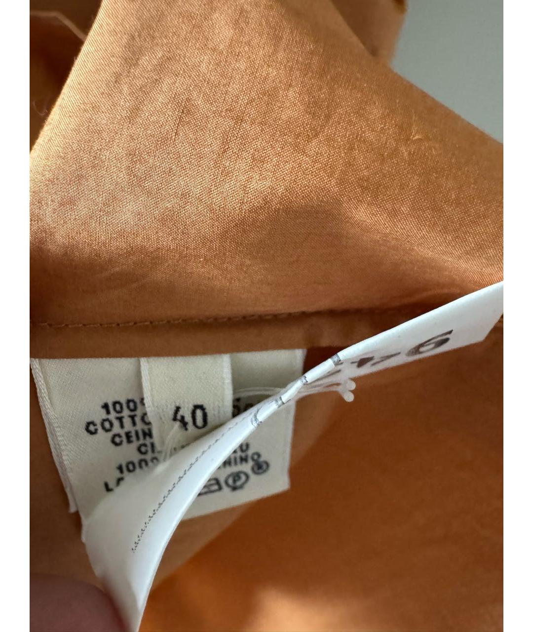 HERMES Оранжевое хлопковое повседневное платье, фото 4