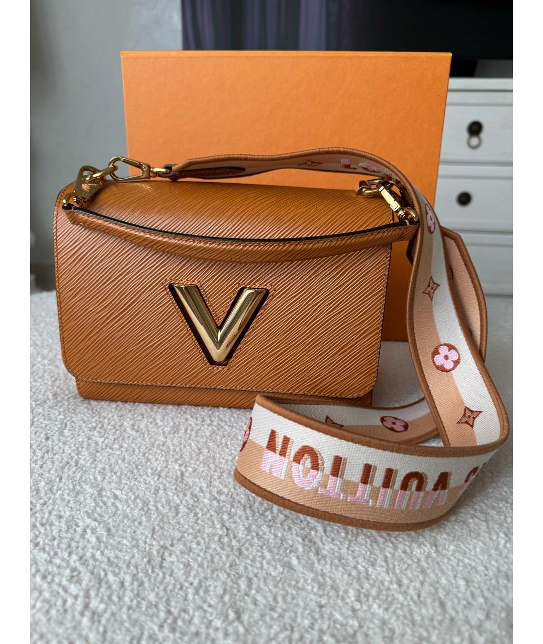 LOUIS VUITTON Коричневая кожаная сумка с короткими ручками, фото 8