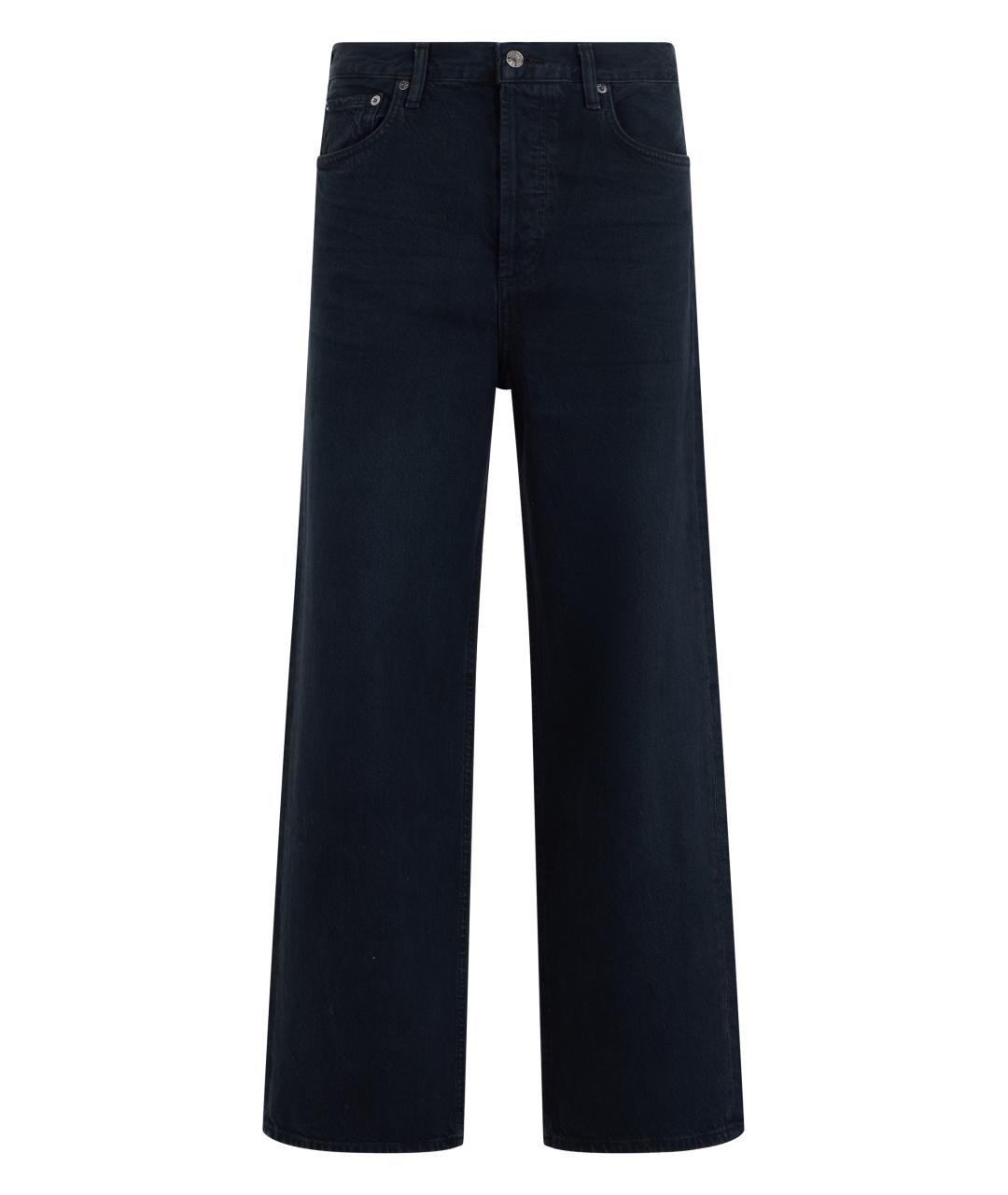 AGOLDE Темно-синие хлопковые джинсы клеш, фото 1