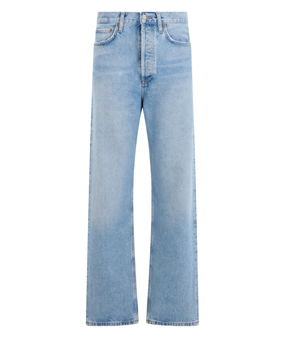 AGOLDE Голубые хлопковые джинсы клеш, фото 1