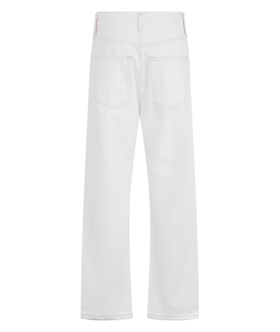 AGOLDE Белые хлопковые прямые джинсы, фото 2