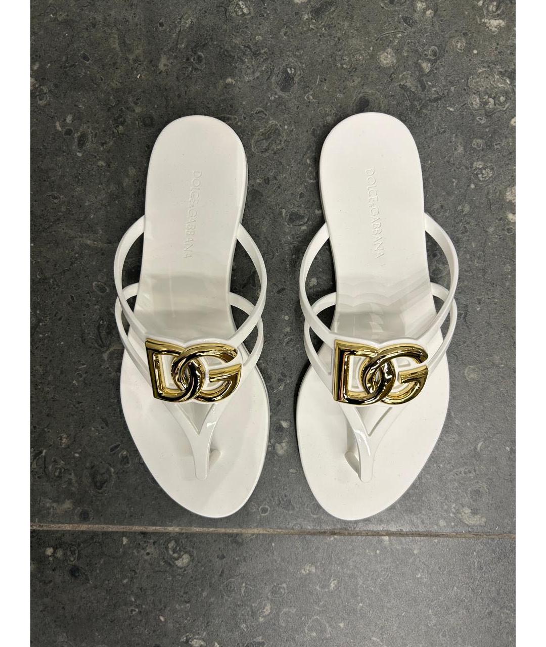 DOLCE&GABBANA Белые резиновые босоножки, фото 8