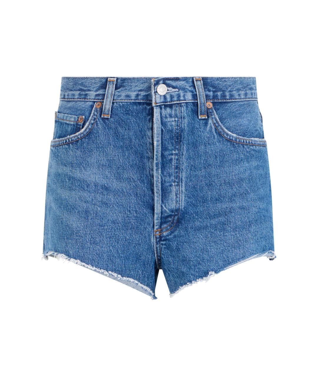 AGOLDE Синие хлопковые шорты, фото 1