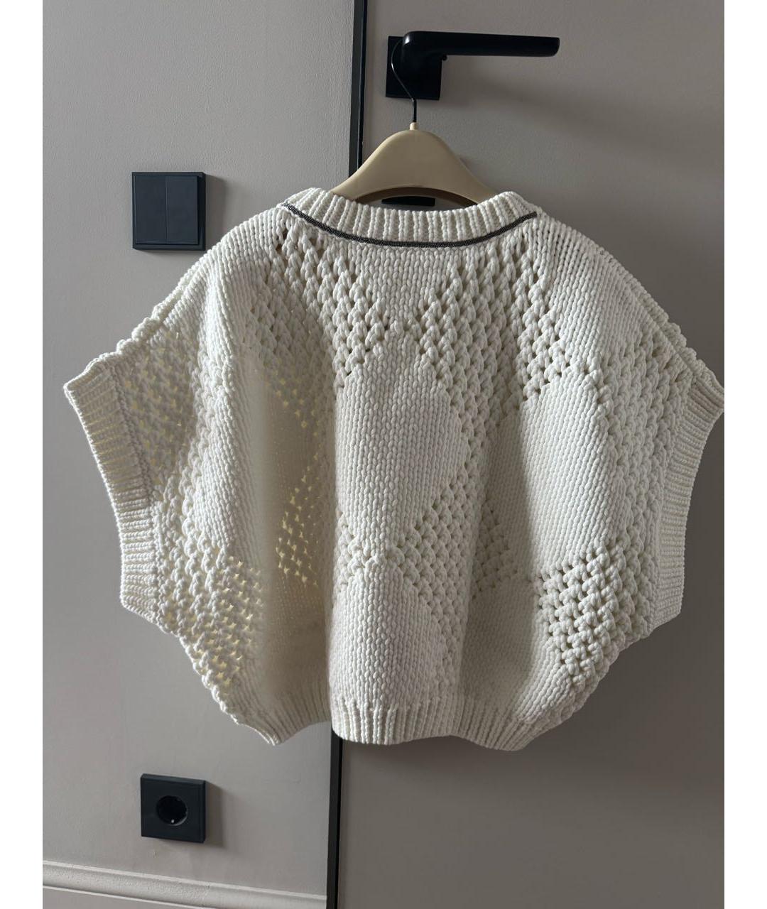 BRUNELLO CUCINELLI Белая хлопковая жилетка, фото 2