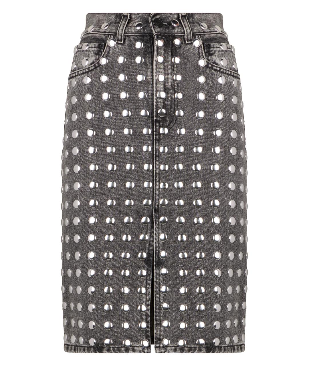 HAIKURE Серая хлопковая юбка миди, фото 1