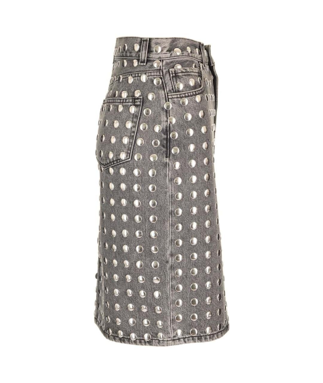 HAIKURE Серая хлопковая юбка миди, фото 3