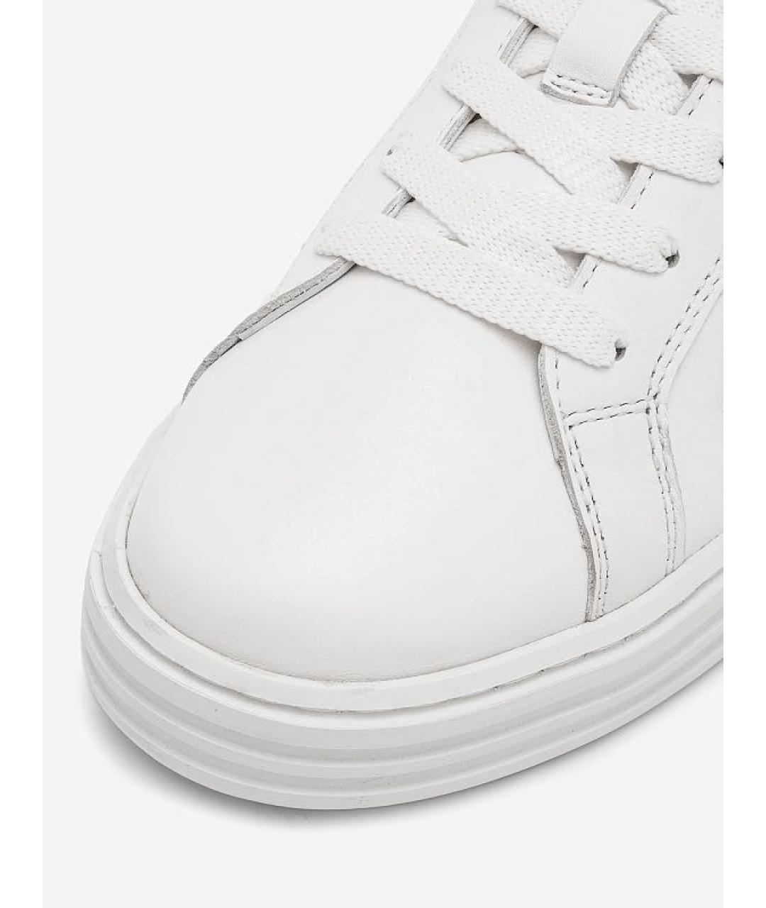 MSGM Белые кожаные кеды, фото 6