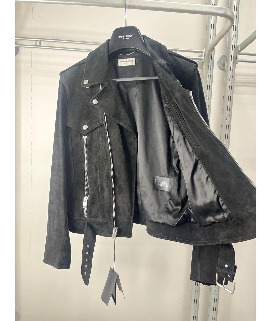 SAINT LAURENT Черная замшевая куртка, фото 3