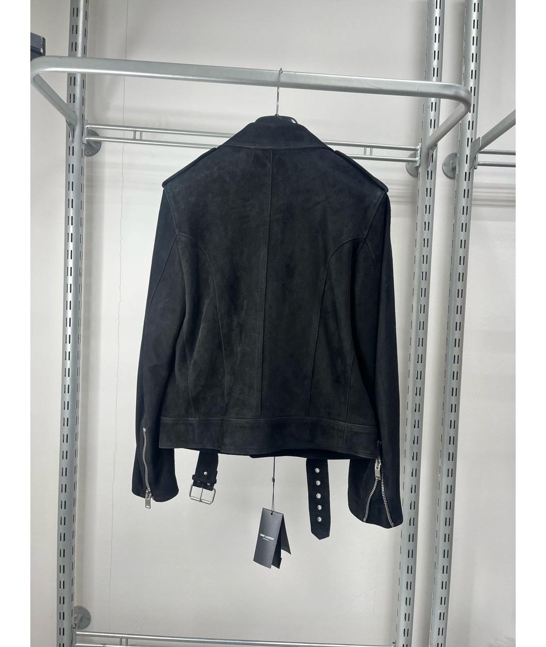 SAINT LAURENT Черная замшевая куртка, фото 4