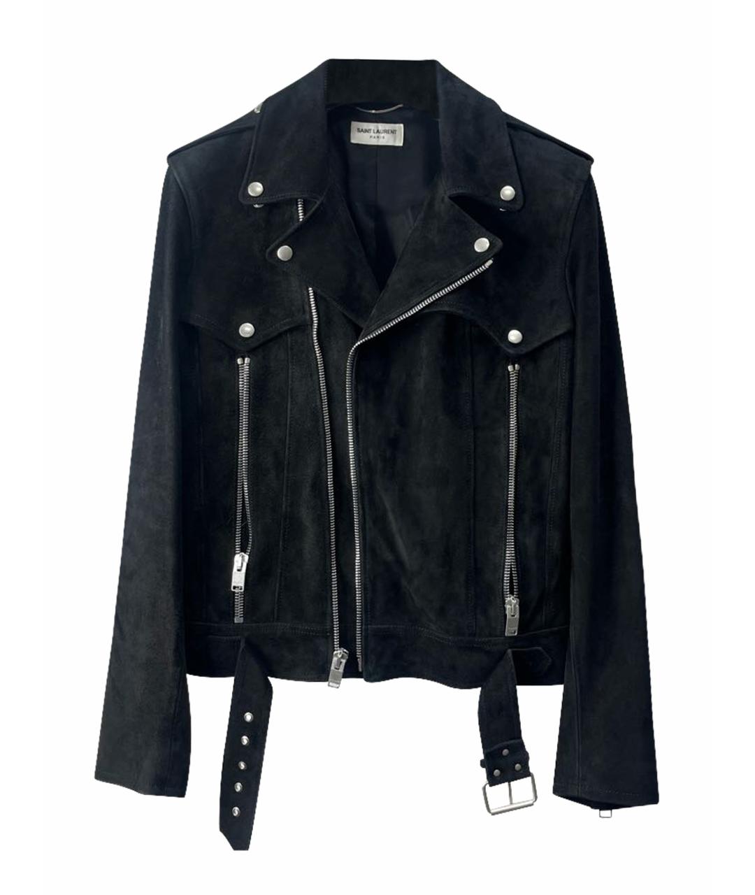 SAINT LAURENT Черная замшевая куртка, фото 7