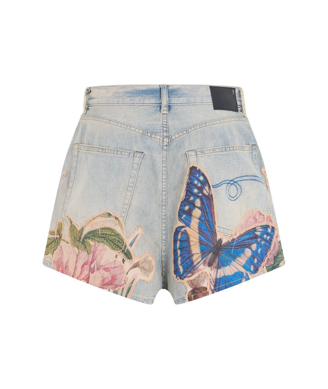 R13 Голубые хлопковые шорты, фото 2