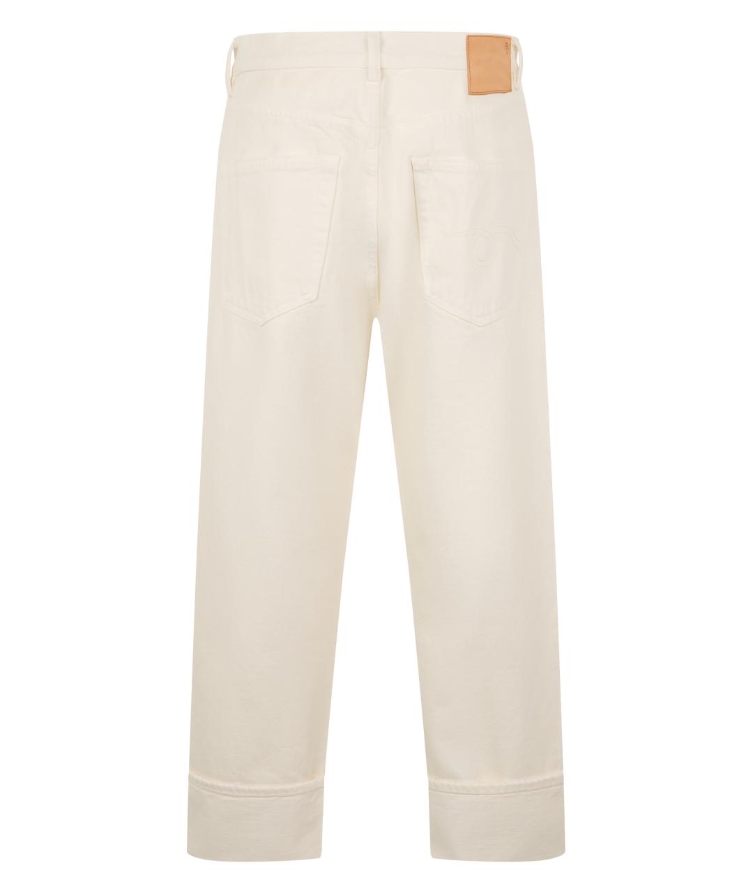 R13 Бежевые хлопковые прямые джинсы, фото 2
