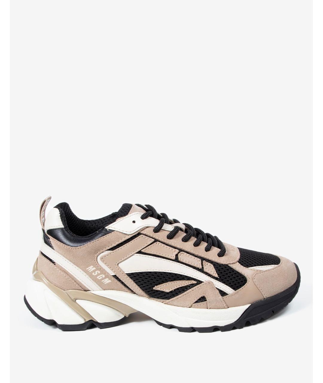 MSGM Бежевые замшевые кроссовки, фото 6