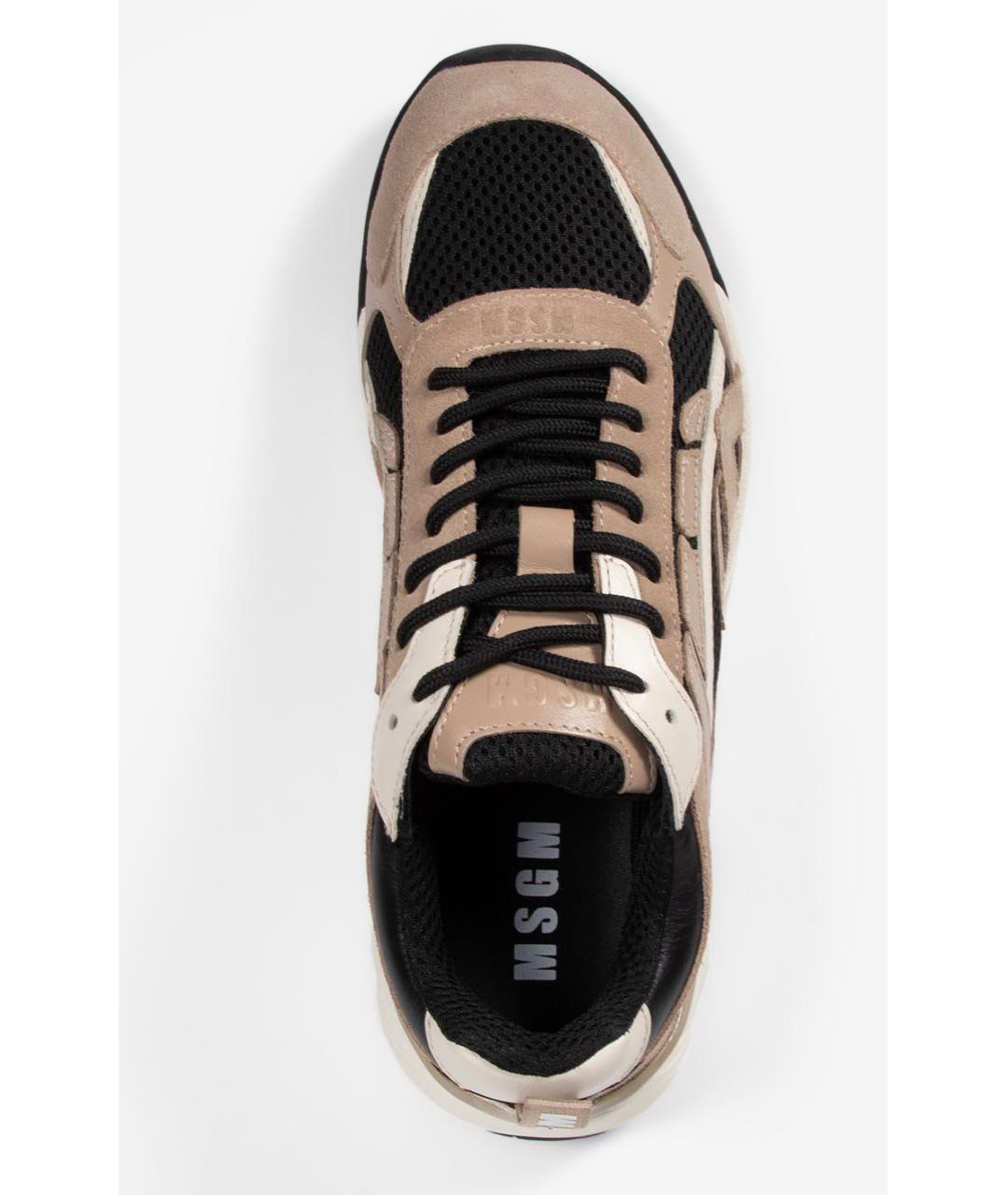 MSGM Бежевые замшевые кроссовки, фото 4