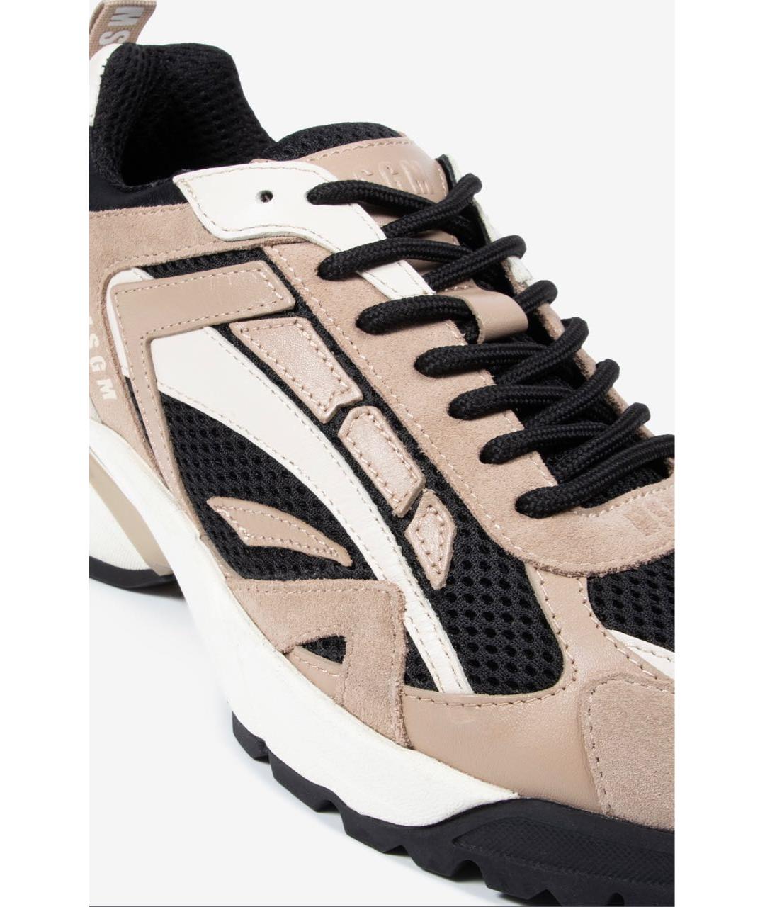 MSGM Бежевые замшевые кроссовки, фото 5