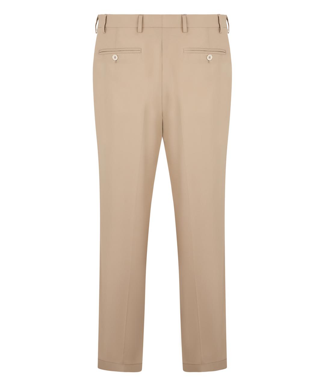 PRADA Бежевые хлопковые повседневные брюки, фото 2