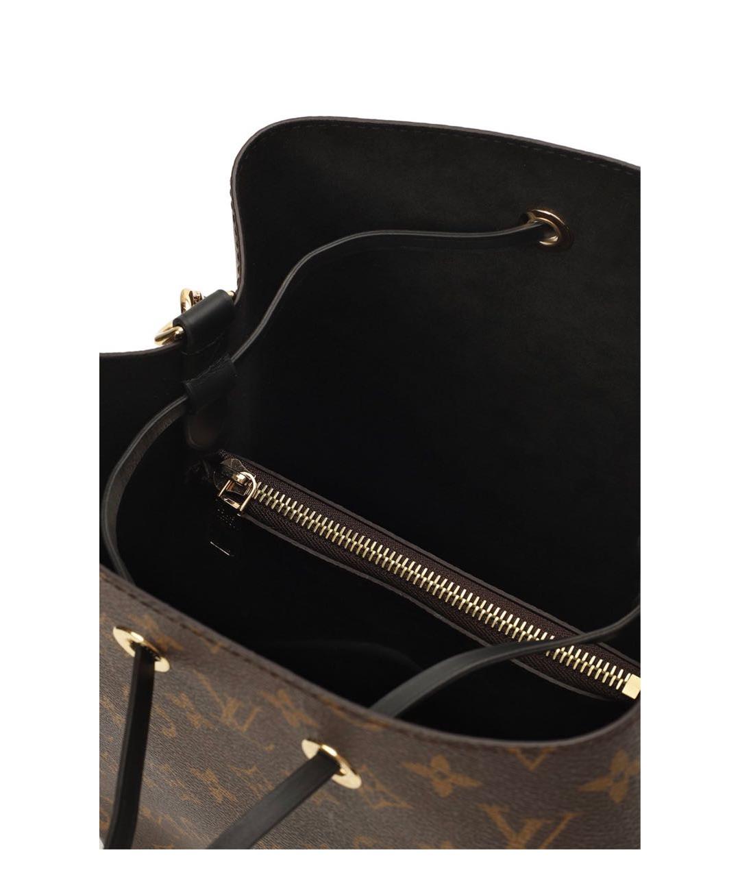 LOUIS VUITTON Коричневая кожаная сумка тоут, фото 6