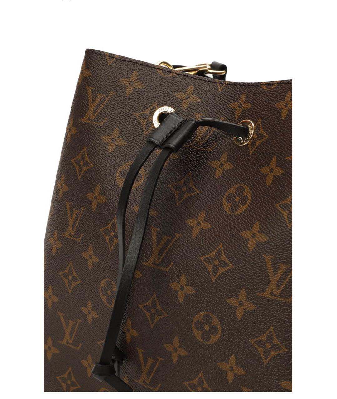 LOUIS VUITTON Коричневая кожаная сумка тоут, фото 5