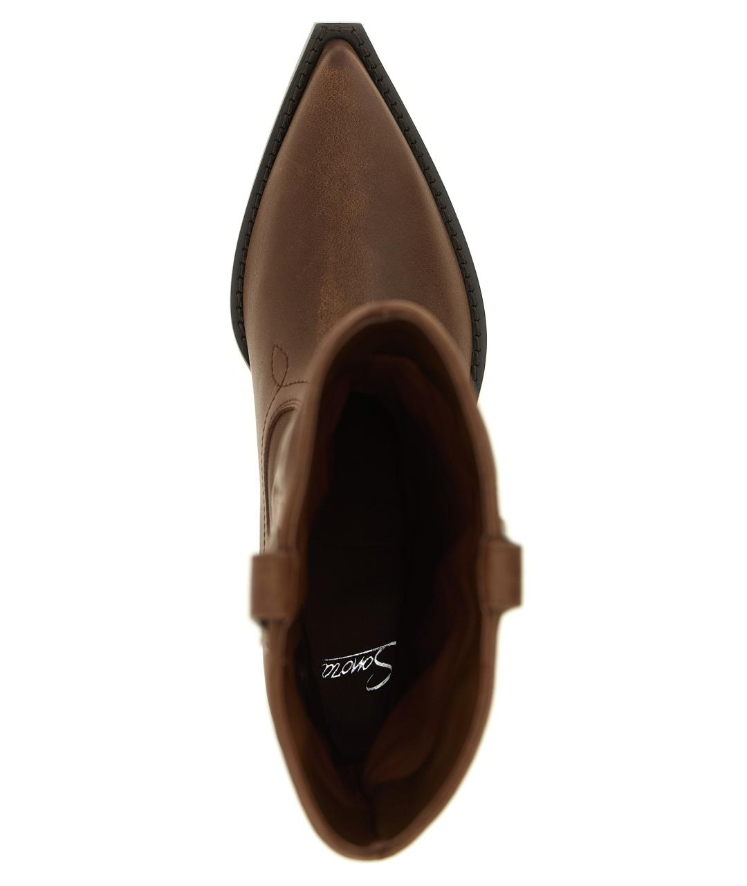 SONORA Коричневые кожаные сапоги, фото 4