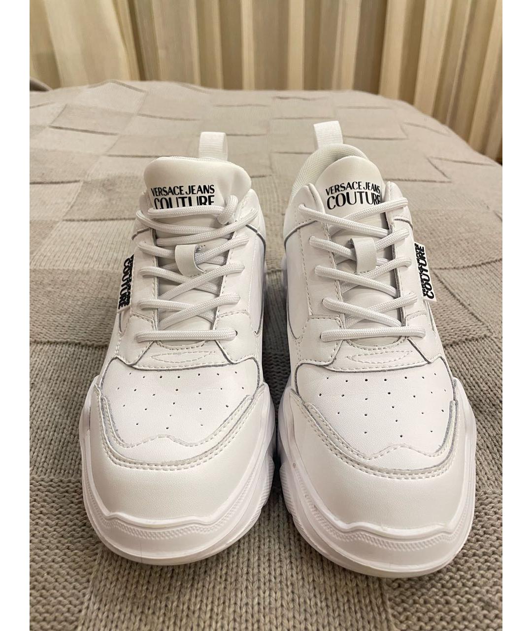 VERSACE JEANS COUTURE Белые кожаные кроссовки, фото 2