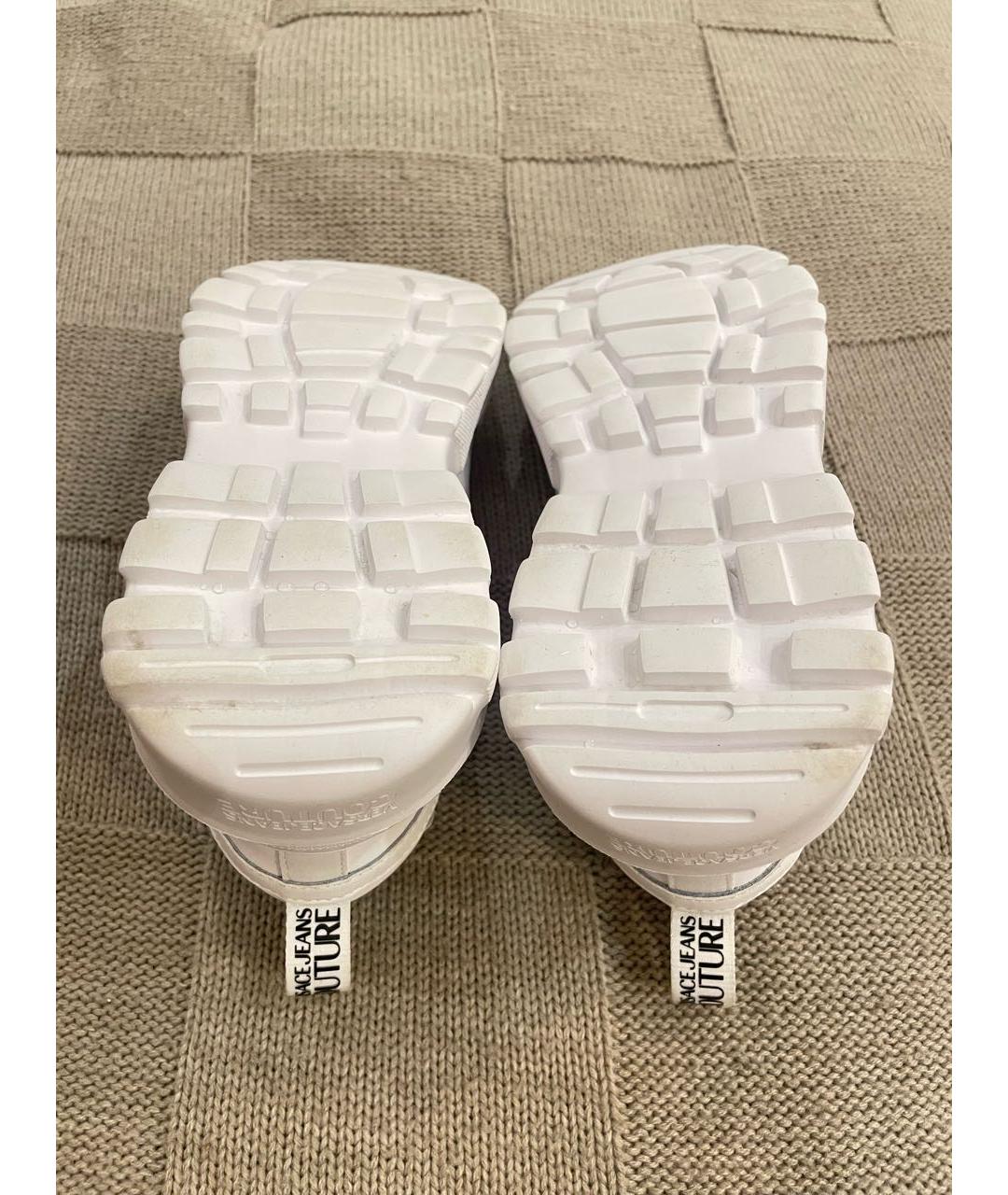 VERSACE JEANS COUTURE Белые кожаные кроссовки, фото 3