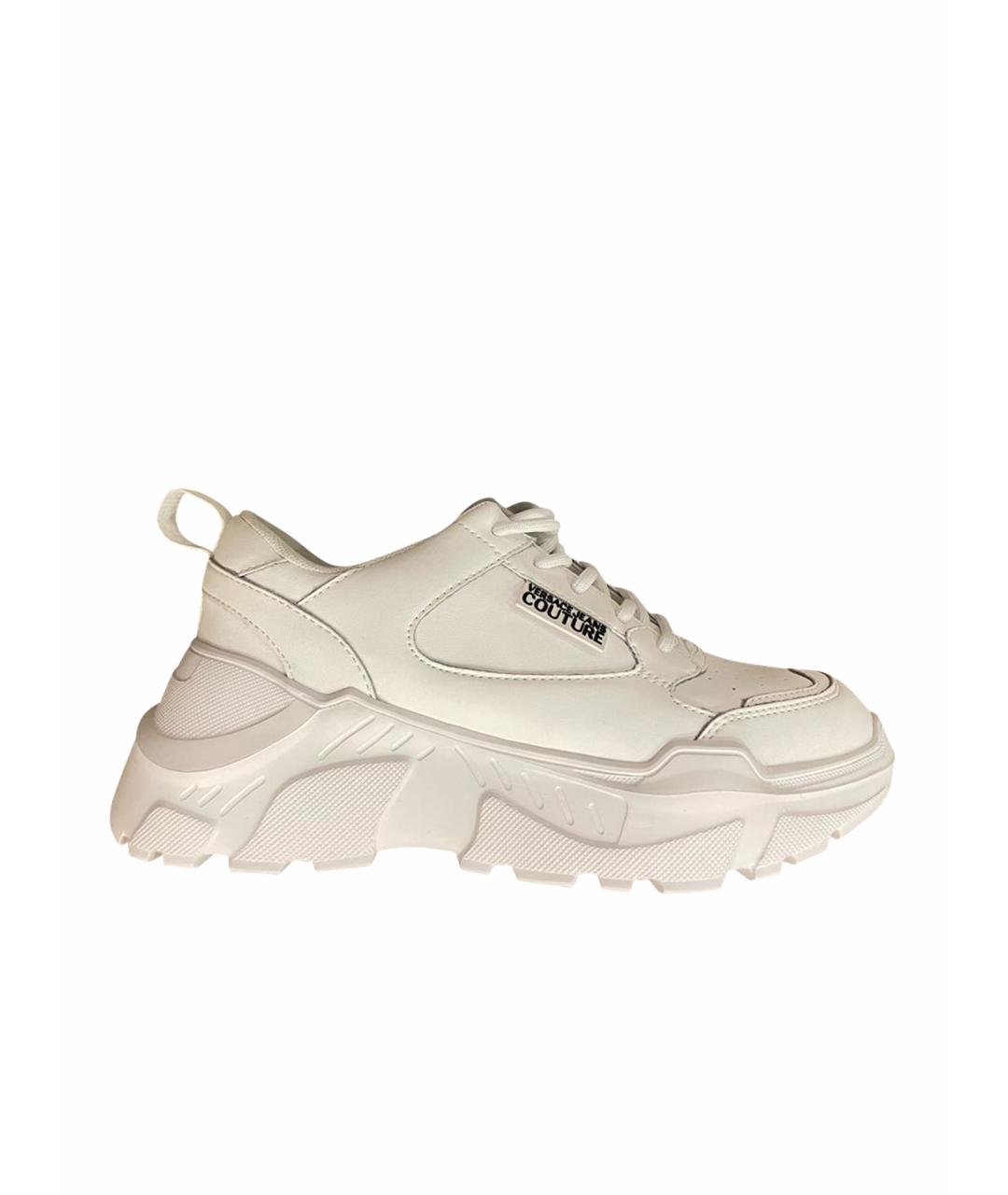 VERSACE JEANS COUTURE Белые кожаные кроссовки, фото 1