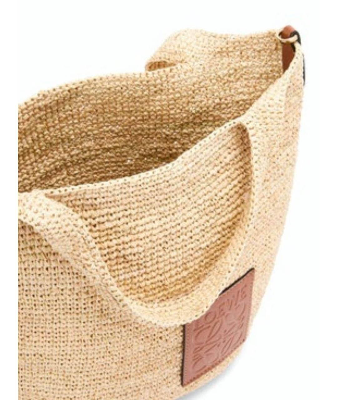 LOEWE Бежевая пелетеная сумка через плечо, фото 2