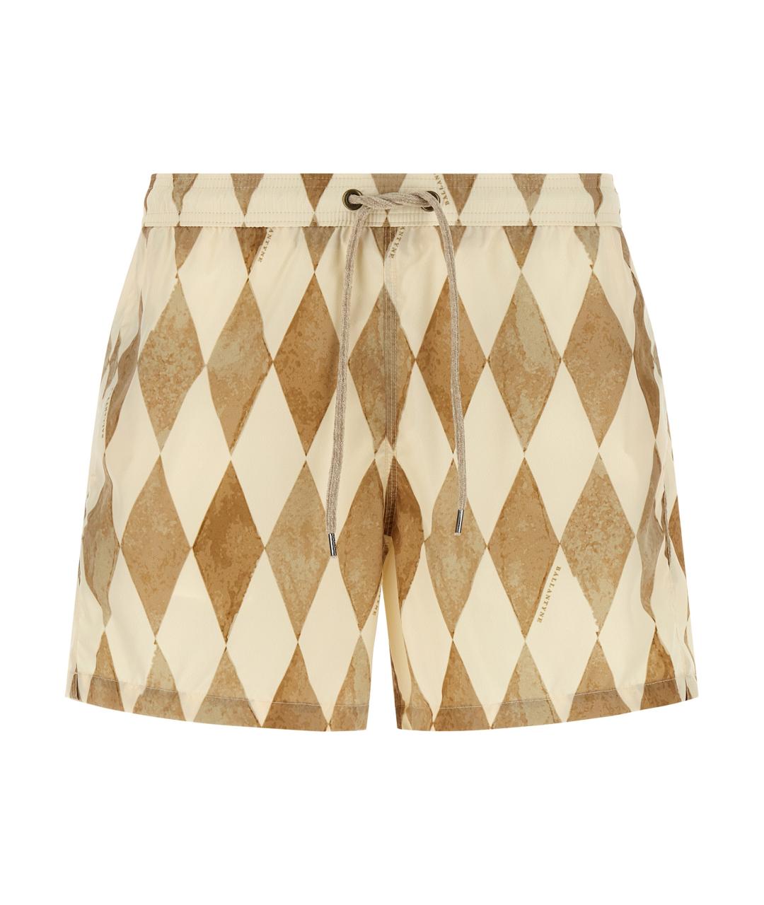 BALLANTYNE Бежевые полиэстеровые плавки, фото 1