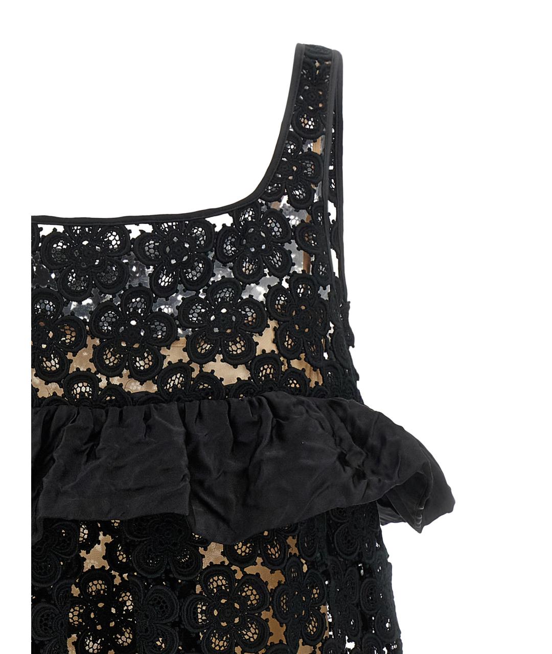 MIU MIU Черное хлопковое повседневное платье, фото 3