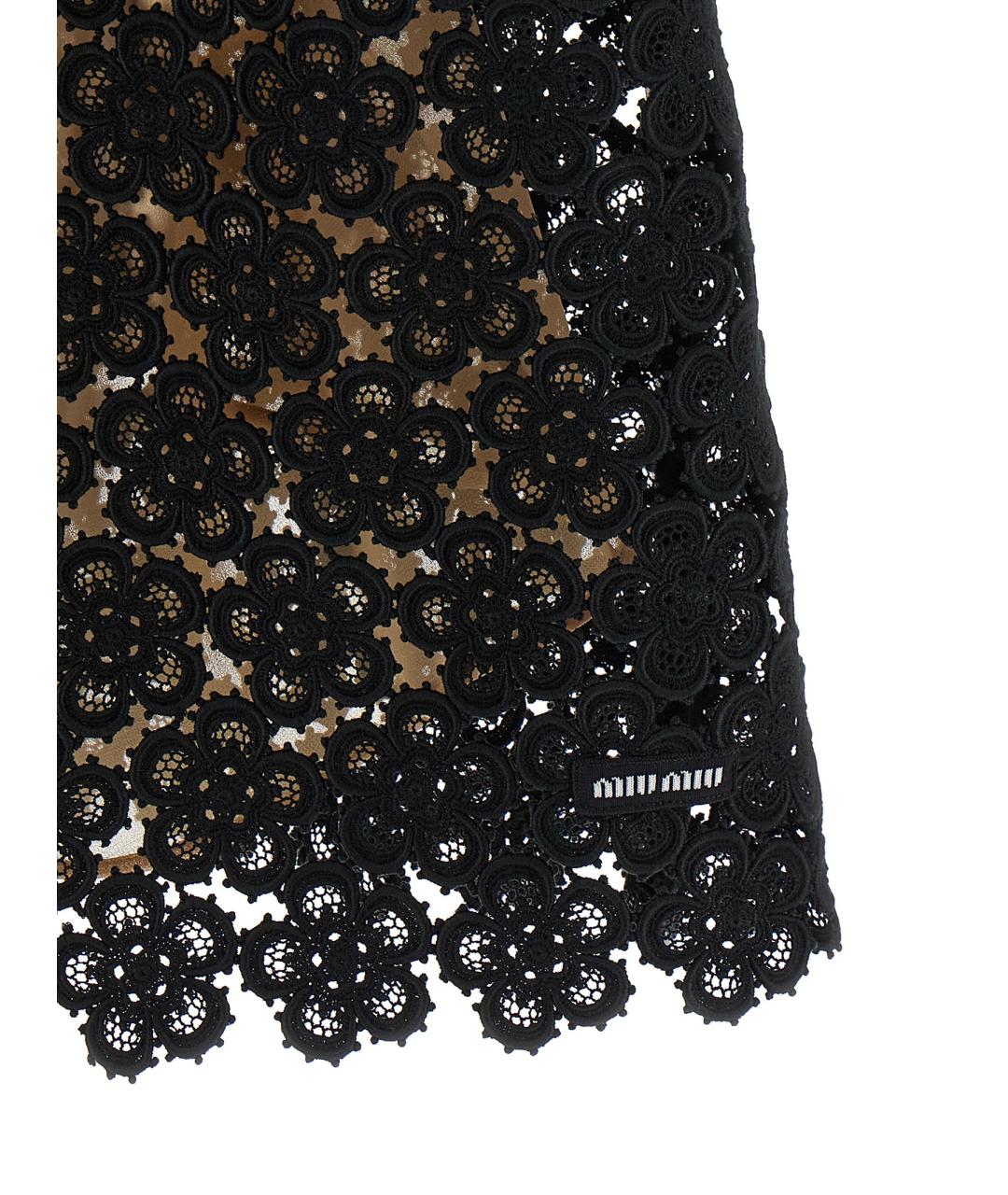 MIU MIU Черное хлопковое повседневное платье, фото 4